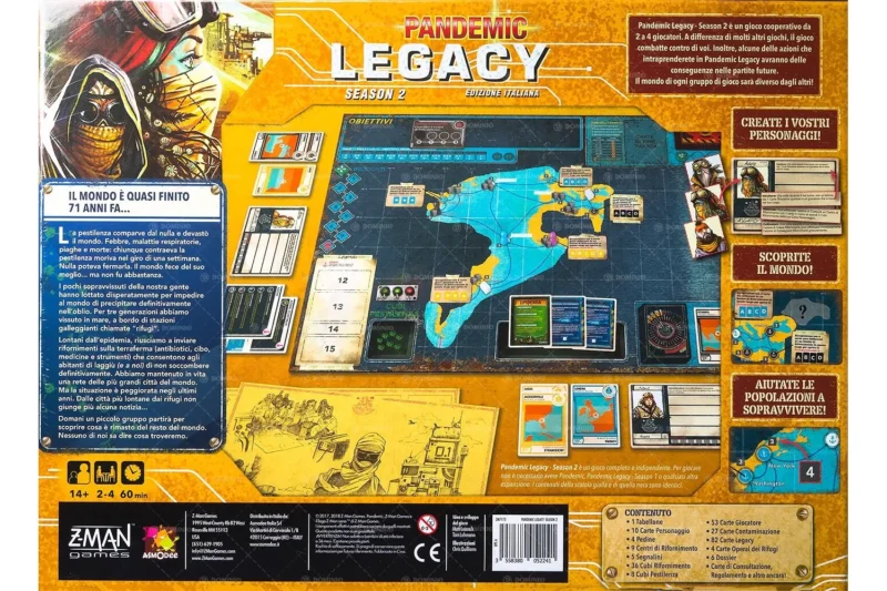 GIOCO PANDEMIC LEGACY GIALLO +14 - immagine 2