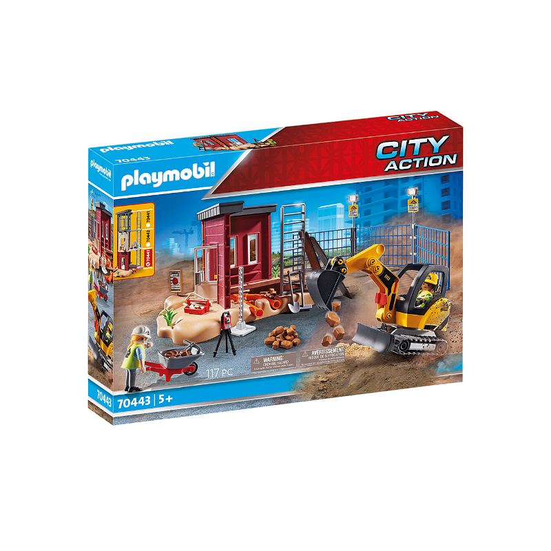 70443 MINI ESCAVATORE CON CANTIERE