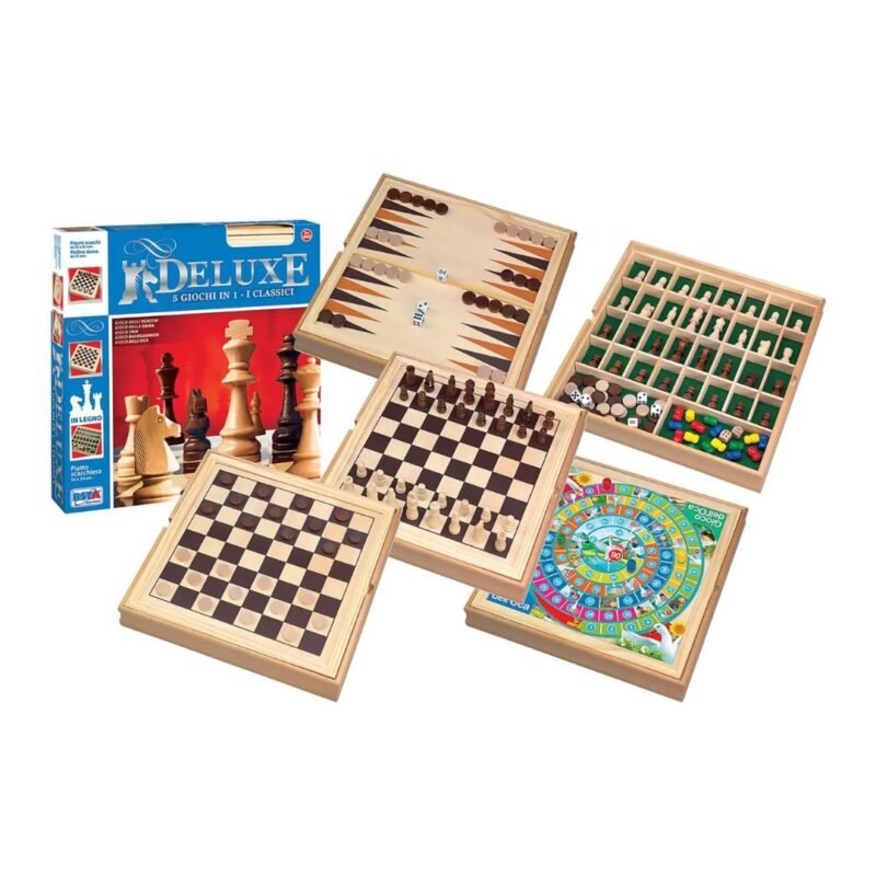 5 GIOCHI IN 1 DELUXE LEGNO 11026