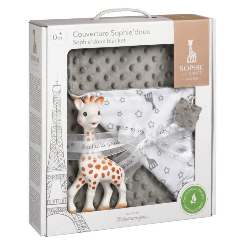 SET REGALO SOPHIE LA GIRAFFA + COPERTINA IN PILE