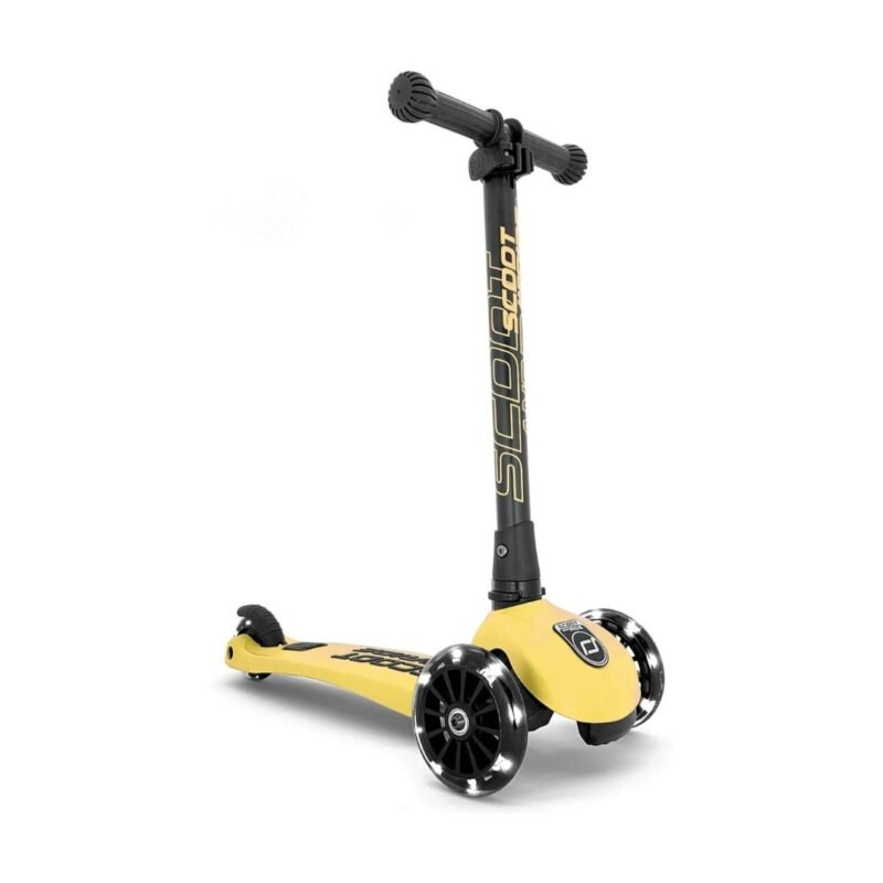 MONOPATTINO RICHIUDIBILE CON RUOTE A LED - GIALLO