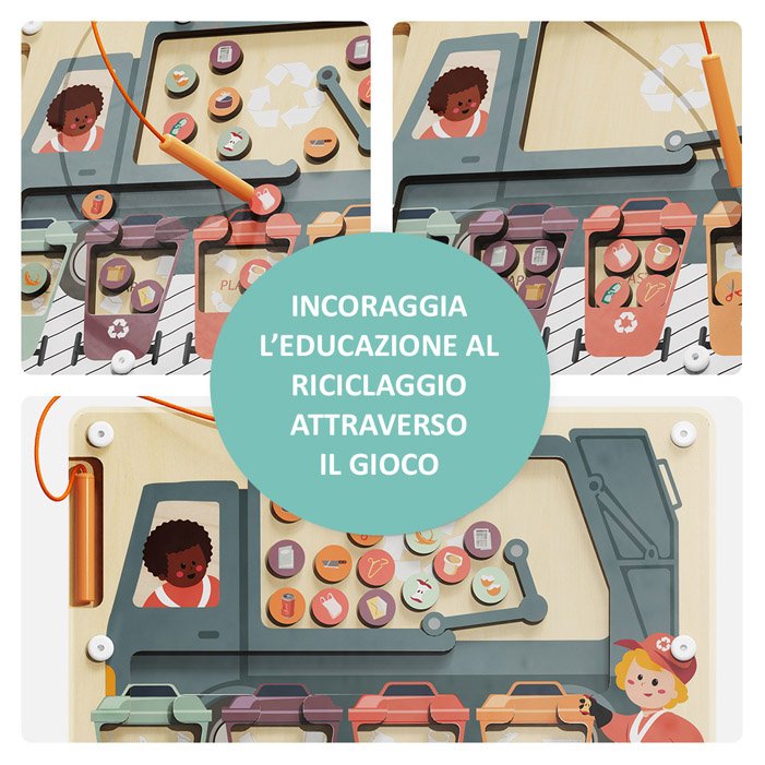 Gioco Raccolta Differenziata – Labirinto Magnetico Educativo 36m+ 5 Gioco Raccolta Differenziata – Labirinto Magnetico Educativo 36m+ - immagine 3