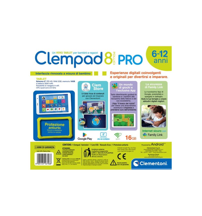 TABLET CLEMPAD 8'' PRO 6-12 ANNI - immagine 3